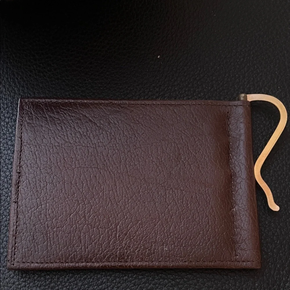 Pierre Cardin Royan Cowhide Brown Money Clip Wallet